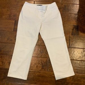 Lafayette 148 White Cropped Pants Size 4